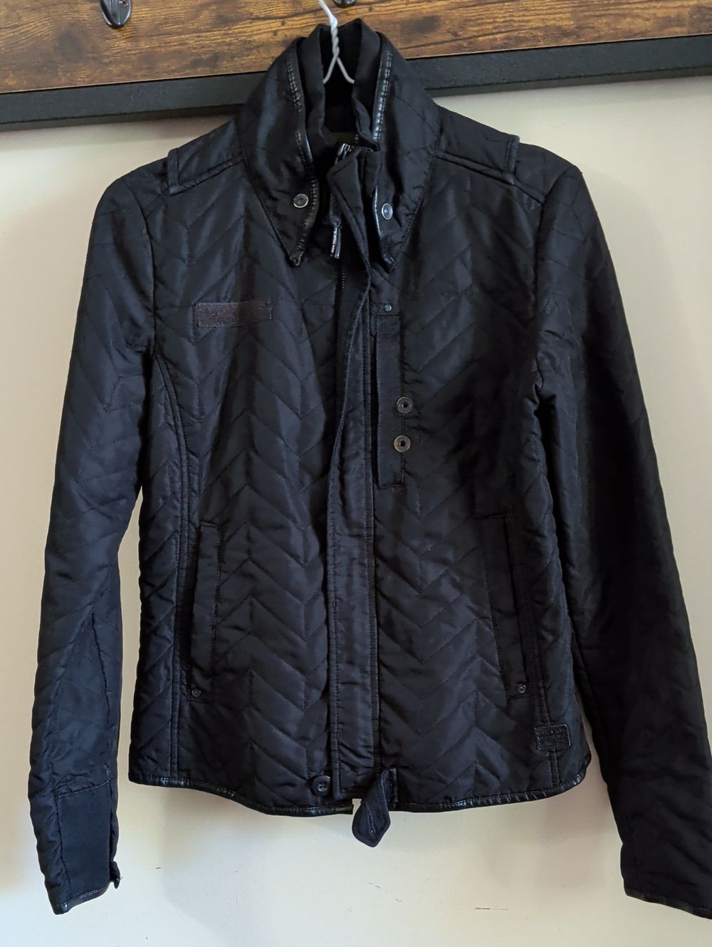 G-Star Quilted Black Utility Jacket